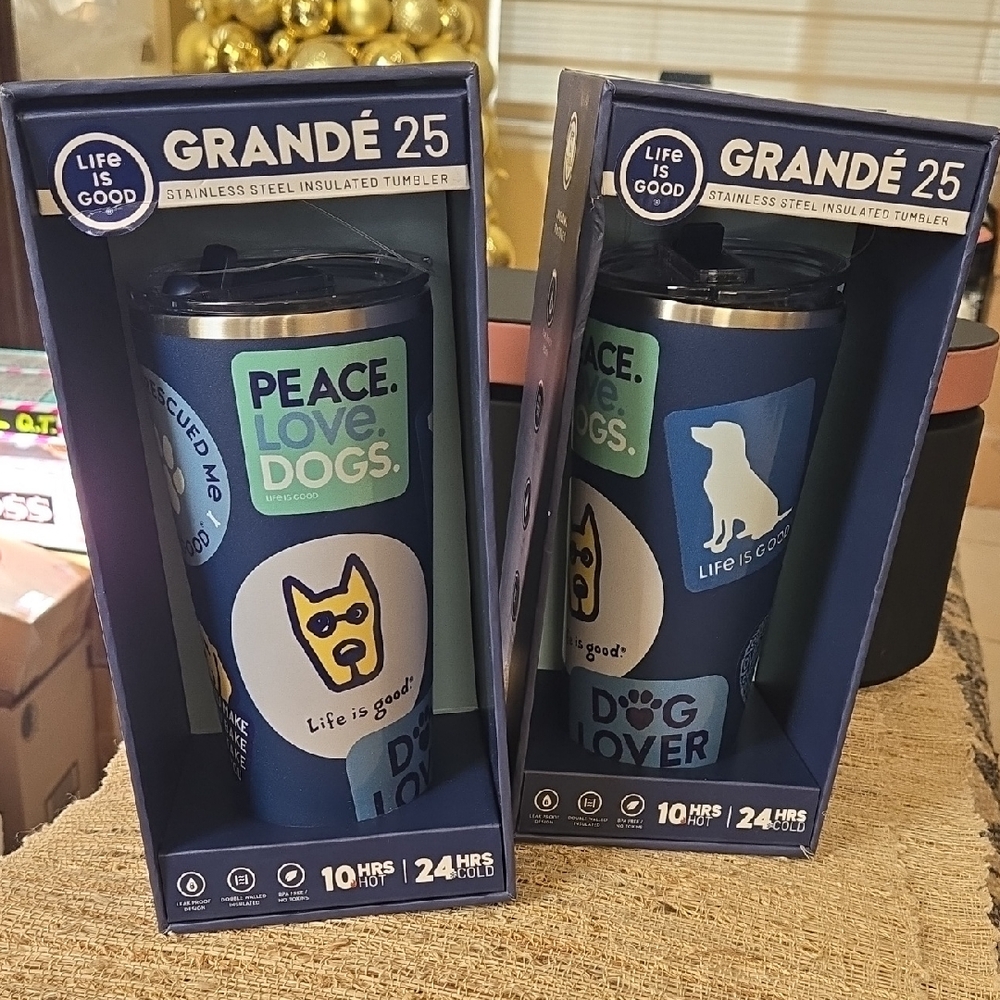 Life is Good Blue Dog Lover Tumbler